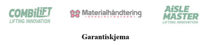 Garantiskjema :: Materialhandtering.no